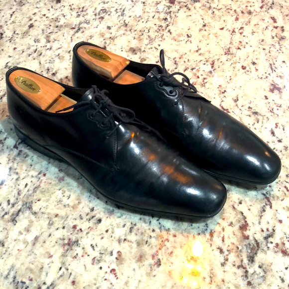 Black leather lace-up Prada Sport derby shoe - Picture 4 of 12